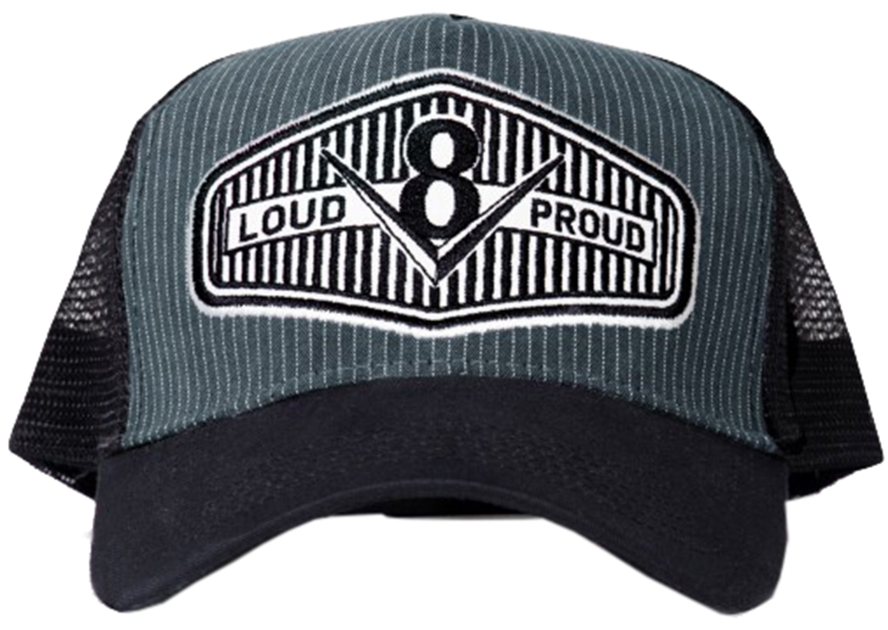 1_King_Kerosin_LOUD_and_PROUD_V8_Embroidery_STICKEREI_MESH_Pinstripe_TRUCKER_CAP_Killer_Kirsche-2