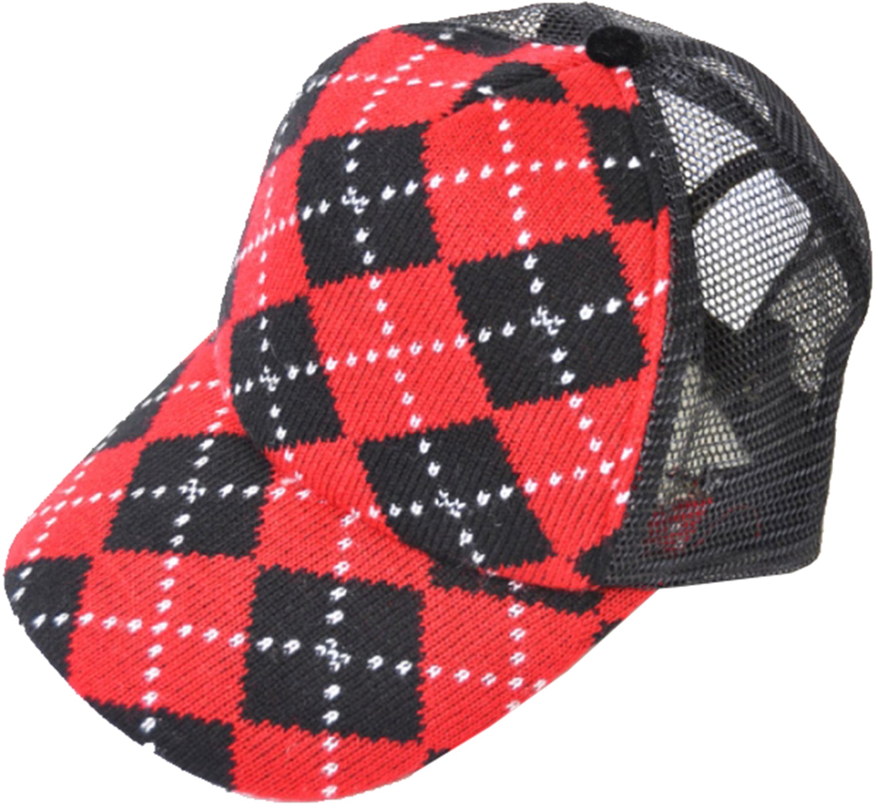 ARGYLE_Karo_Baseball_CAP_Muetze_-_Schwarz_Rot_killer_kirsche_2bzo109hXSoHPo