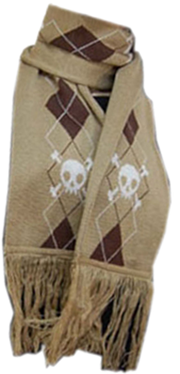 ARGYLE_Karo_Lucky_SKULL_Scarf_SCHAL_-_Braun_killer_kirsche