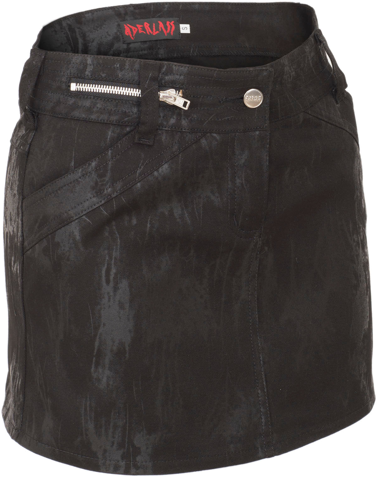 Aderlass_ROCKSTAR_Art_DENIM_Patch_Pencil_MINI_Skirt_ROCK_-_Schwarz-2