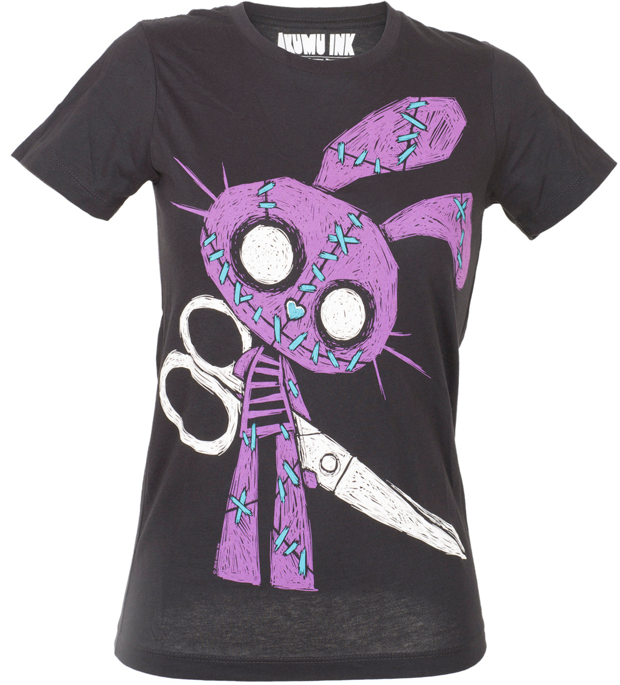 Akumu_Ink_LETS_PLAY_Creepy_Bunny_Kurzarm_WOMEN_SHIRT_Oberteil_1