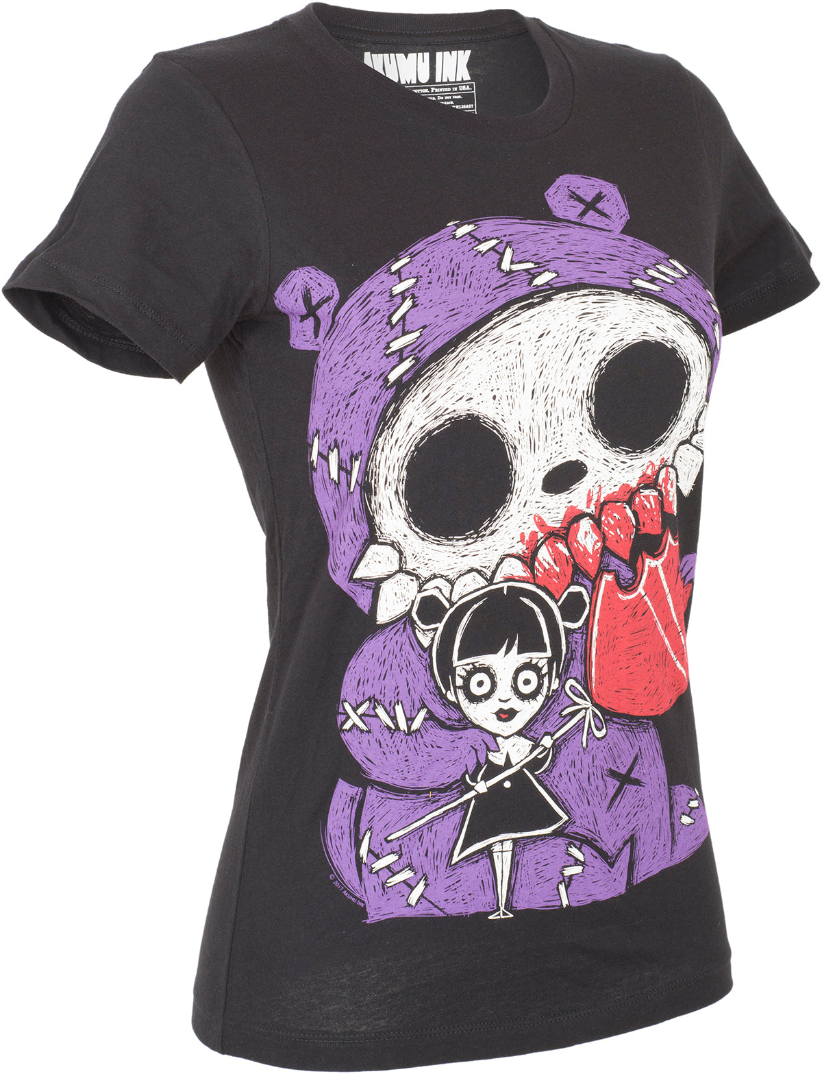 Akumu_Ink_MY_MONSTER_Teddy_Bear_Skull_Girl_Rundhals_WOMEN_SHIRT-2PukHKgOY8DhUk