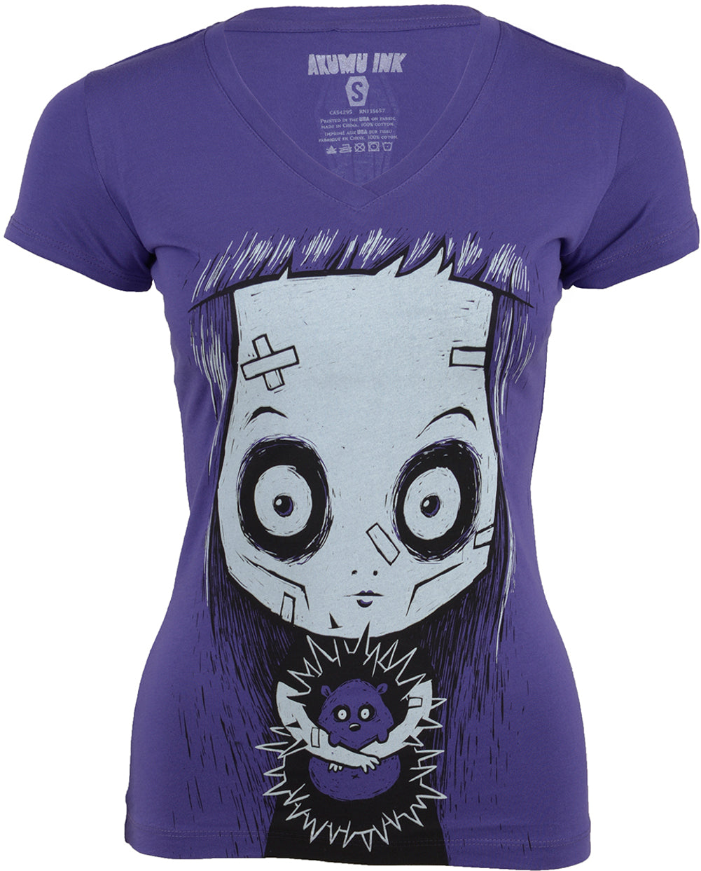 Akumu_Ink_PAINLESS_Pet_Porcubine_V-Neck_SHIRT