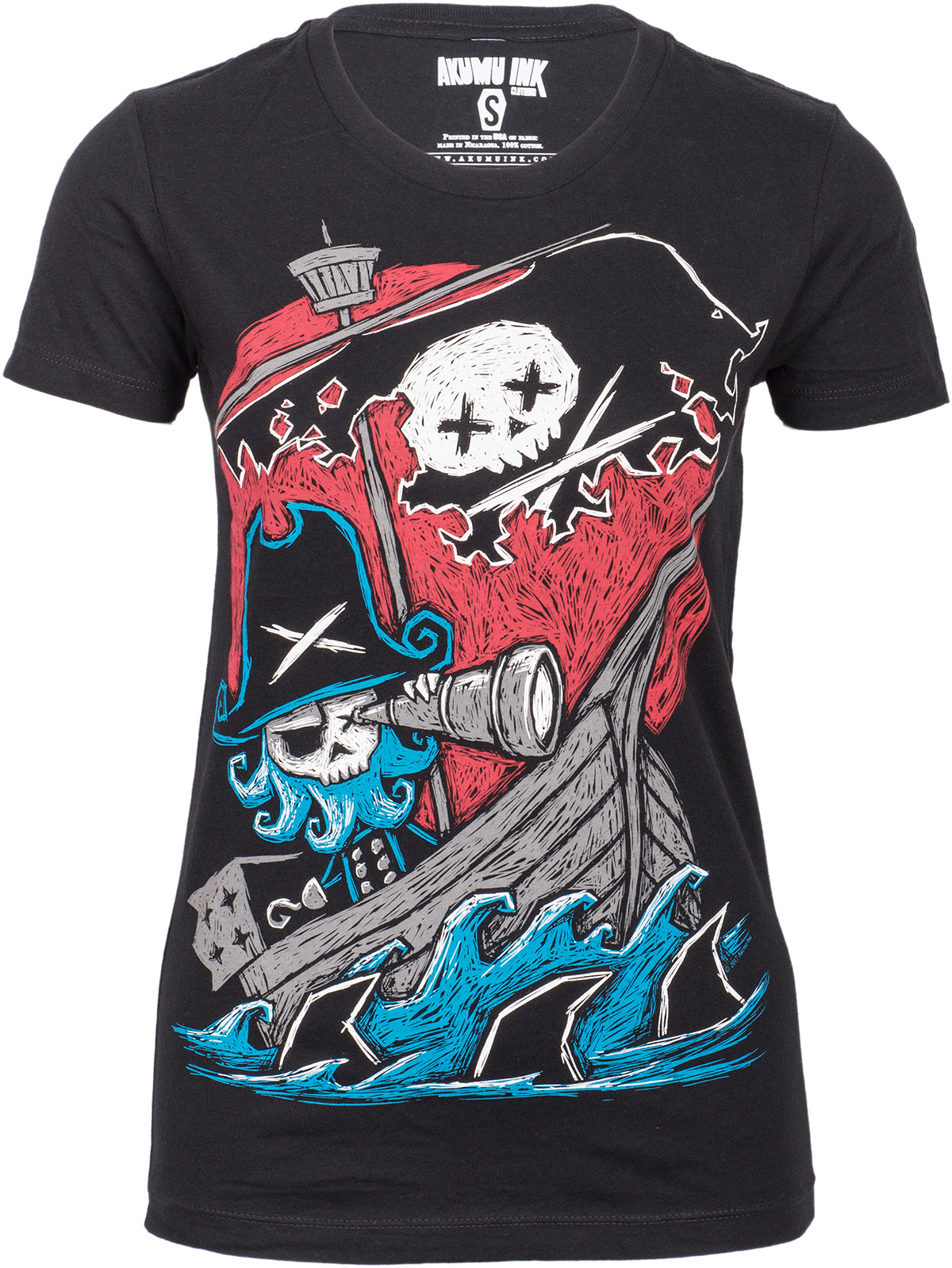 Akumu_Ink_PHANTOM_VOYAGE_Pirate_Skeleton_Ship_Tee_SHIRT_OberteilYx3xM2wvThtdc