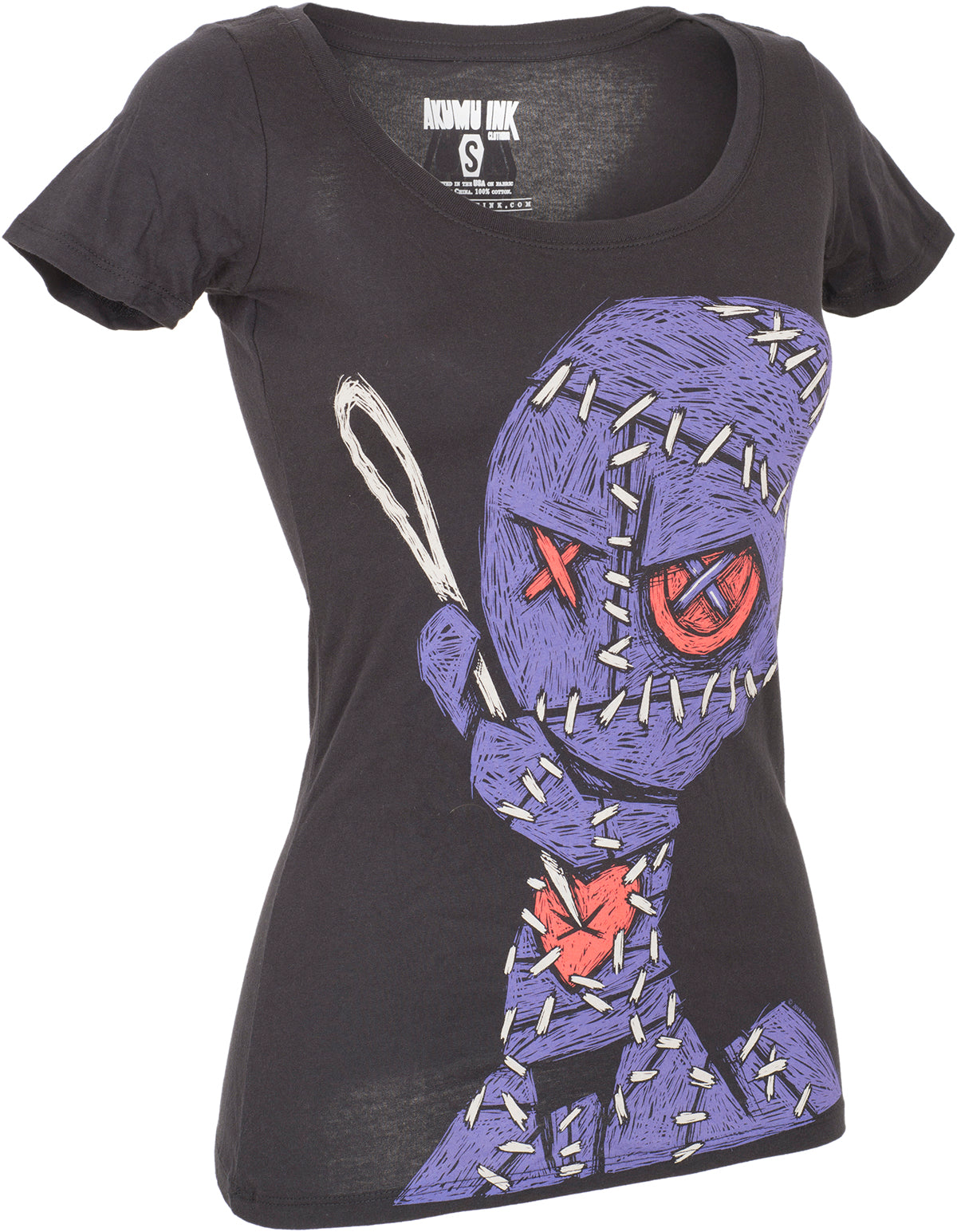 Akumu_Ink_VOODOO_SEPPUKU_II_Surrender_Creepy_Puppe_Women_T-SHIRT_Oberteil-2