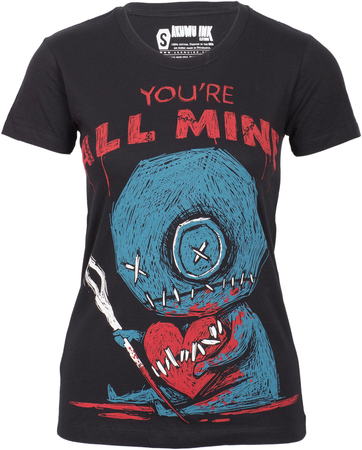 Akumu_Ink_YOUre_ALL_MINE_Broken_Heart_Voodoo_Tee_SHIRT_Oberteilu3YYVaw1WURvA