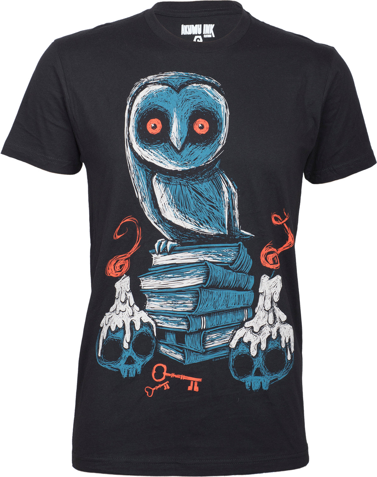 Akumu_Ink_tHE_CRYPT_KEEPER_Skull_Candle_Owl_Eulen_Men_SHIRT_Oberteil