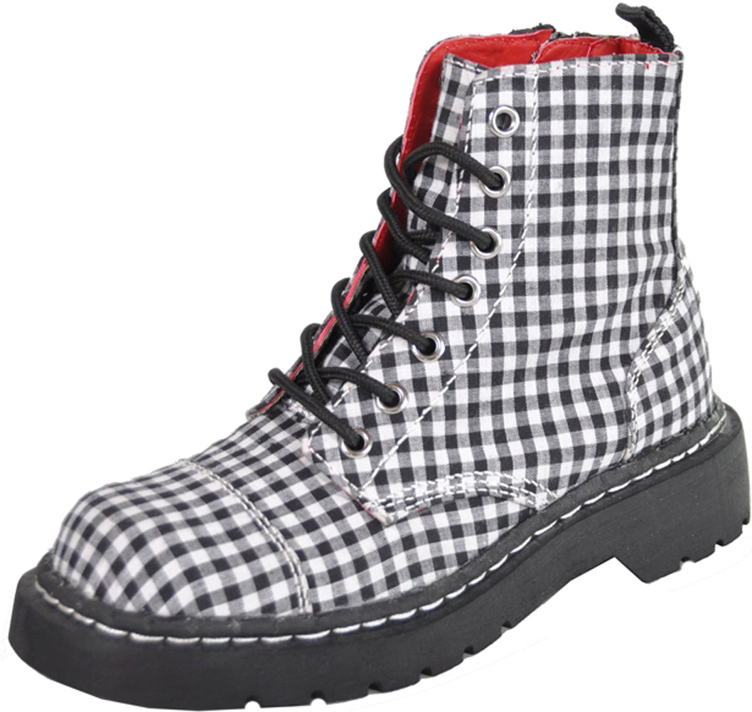 Anarchic_GINGHAM_7_Eye_BOOTS_von_TUK_-_Schwarz_WeissnoKeJtqWuMVuB