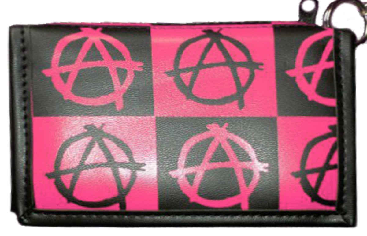 Anarchie_Geldbeutel_mit_Schluesselkette_pink