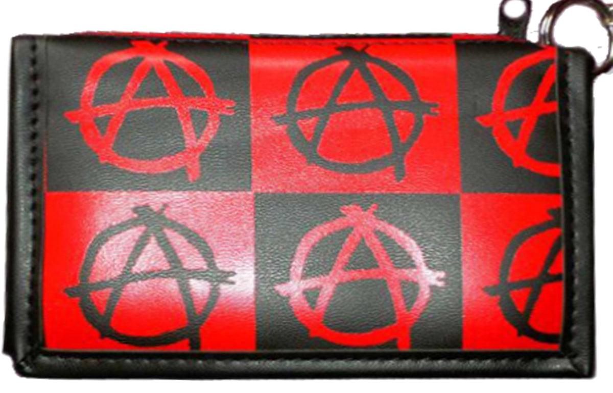 Anarchie_Geldbeutel_mit_Schluesselkette_rot