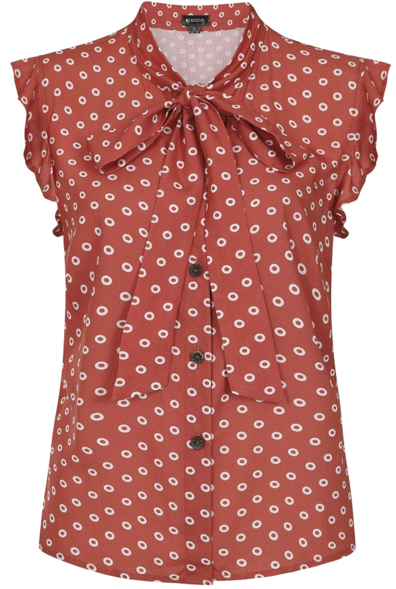 BRIGHT_BEAUTIFUL_PENNY_DOUGHNUT_POLKA__dot_punkte_BLOUSE_bluse_kurzarm_rueschen_vintage_retro_killer_kirsche_2SxEEUbzB5EJFM
