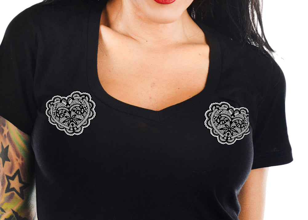 Banjo_Cake_SWEET_VEE_Herz_LACE_HEART_Spitze_SHIRT_schwarz_1