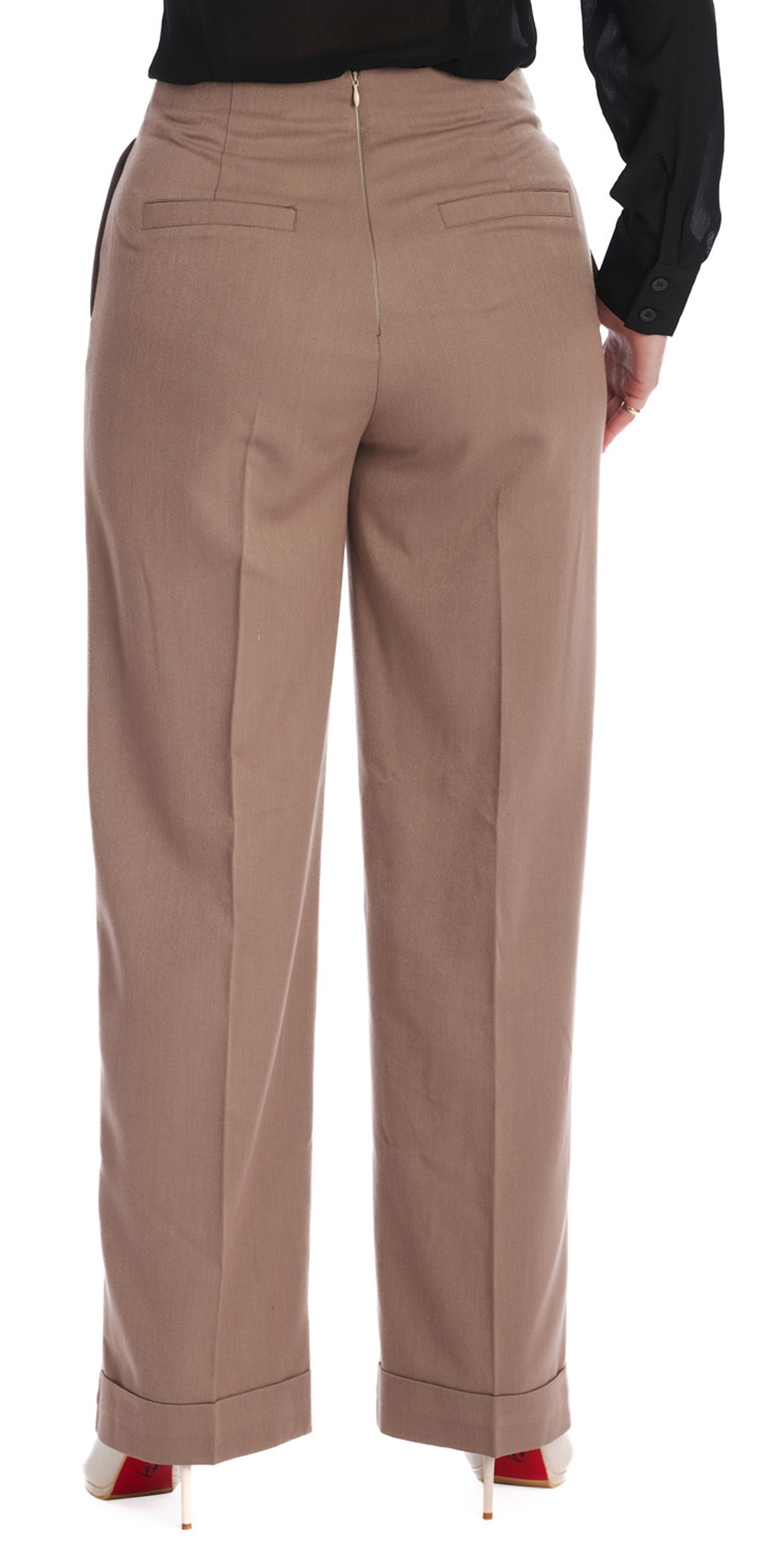 Banned_ADVENTURES_AHEAD_High_Waisted_MARLENE_Hose_Trouser_Hellbraun-4