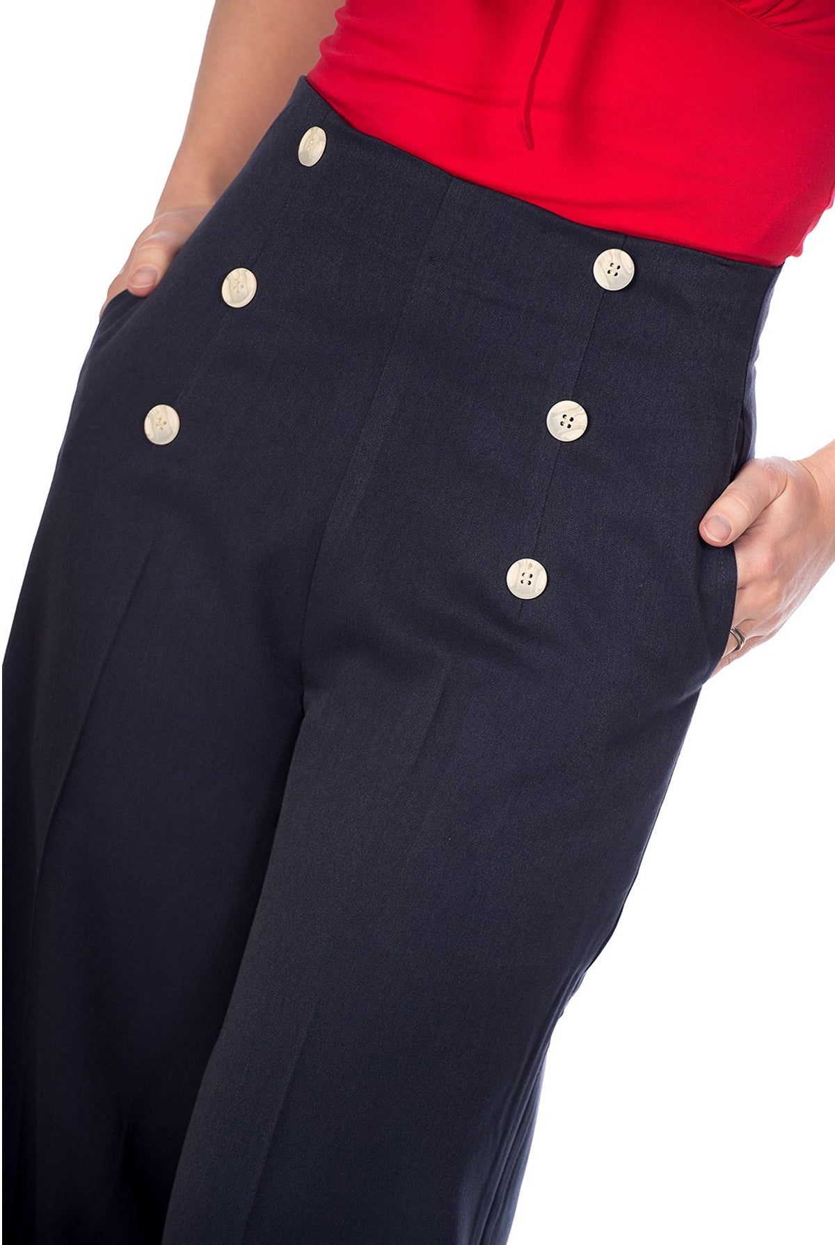 Banned_ADVENTURES_AHEAD_High_Waisted_MARLENE_Hose_Trouser_Navy-4