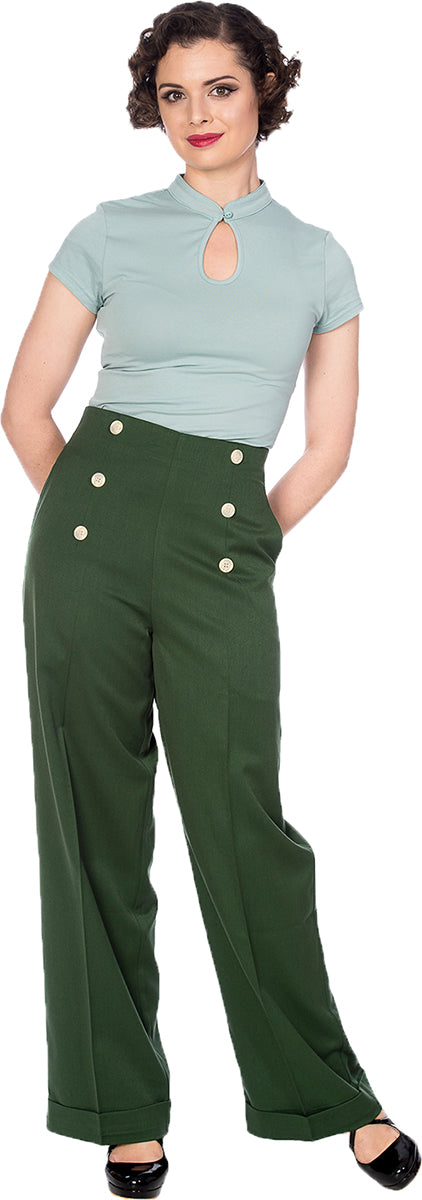 Banned_ADVENTURES_AHEAD_High_Waisted_MARLENE_Hose_Trousers_Gruen-3