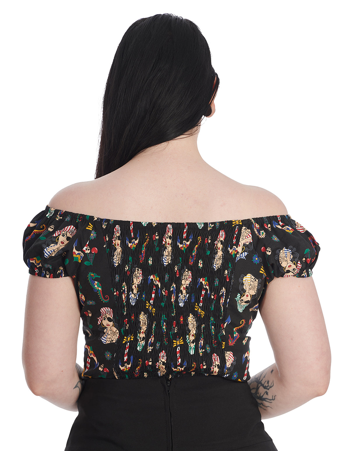 Banned_ANCHOR_PIN_UP_Retro_Sailor_Oldschool_Tattoo_Puffrmel_BLUSE_Oberteil-4FWcOZAqzCuV1B