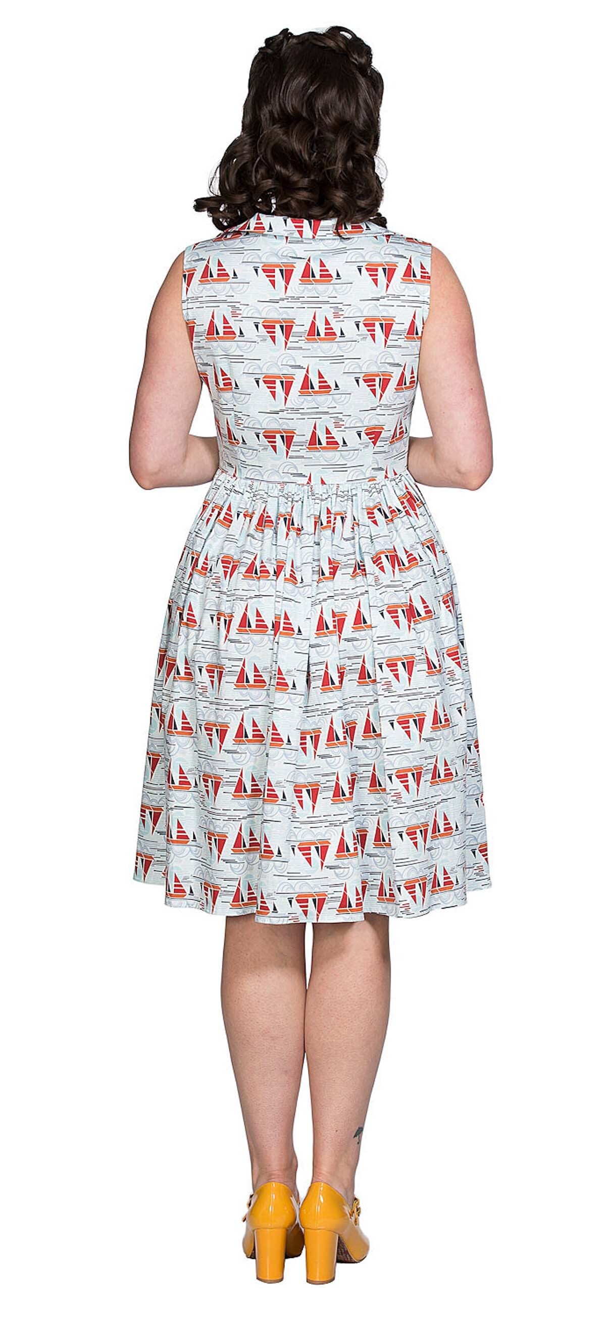 Banned_BLUE_SAIL_AWAY_Vintage_Sailing_Boat_Nautical_Sailor_50s_SWING_DRESS_Kleid_-3