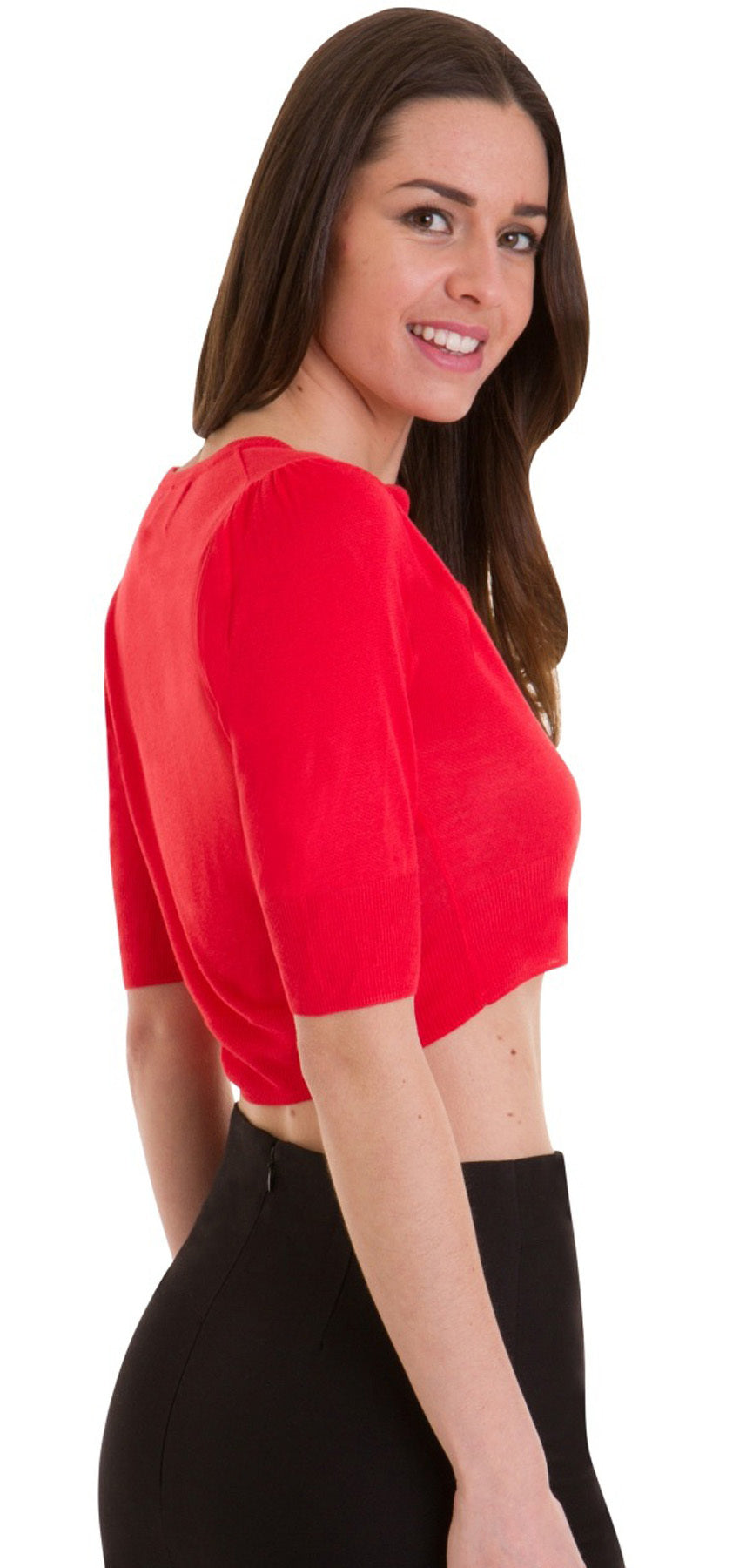 Banned_BOBBY_Vintage_BASIC_Dreiviertelarm_50s_BOLERO_Strickjacke_-_Hibiscus_killer_kirsche_3vgXSSTJYRiJvg