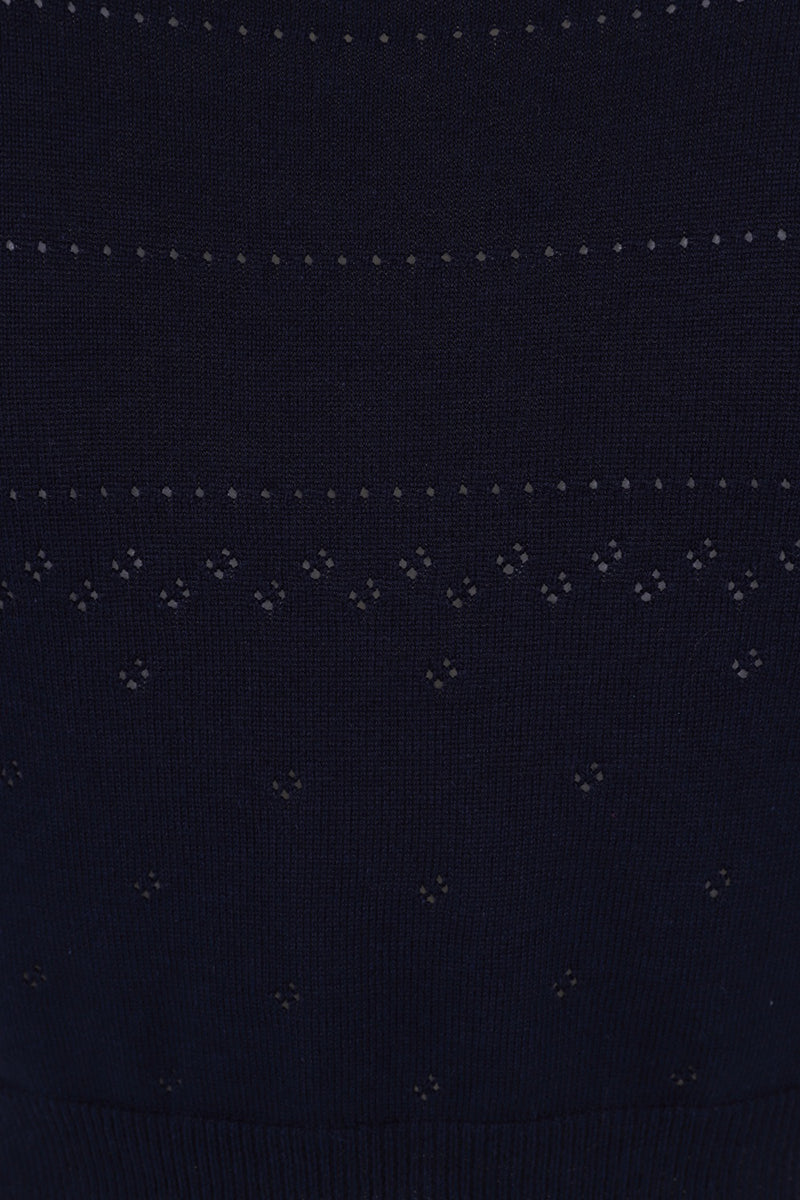 Banned_BOLERO_Vintage_LOCHMUSTER_Kurzarm_CARDIGAN_Strickjacke_Blau-3