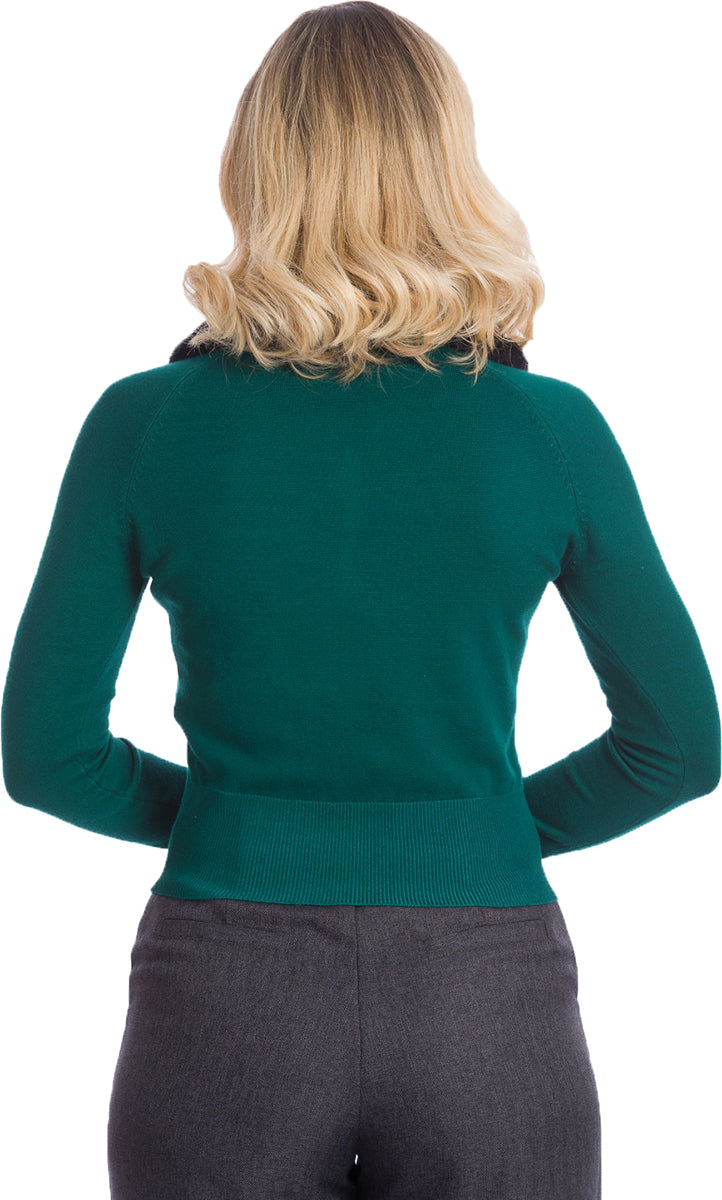 Banned_BOW_DREAMING_Vintage_FAKE_FUR_Feinstrick_Cardigan_STRICKJACKE_Gruen-3