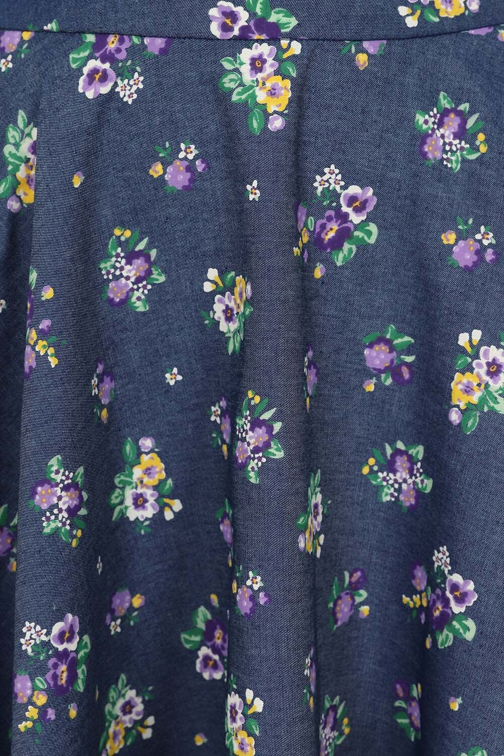 Banned_CARY_BLOOM_Vintage_Floral_Blueten_High_Waist_50s_SWING_SKIRT_Tellerrock-3