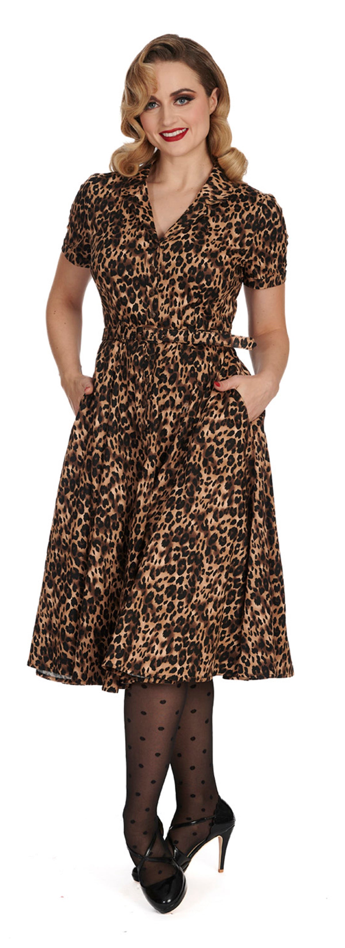 Banned_CHEETAH_LEOPARD_Leo_Vintage_SWING_DRESS_Hemdkleid-_Braun-1