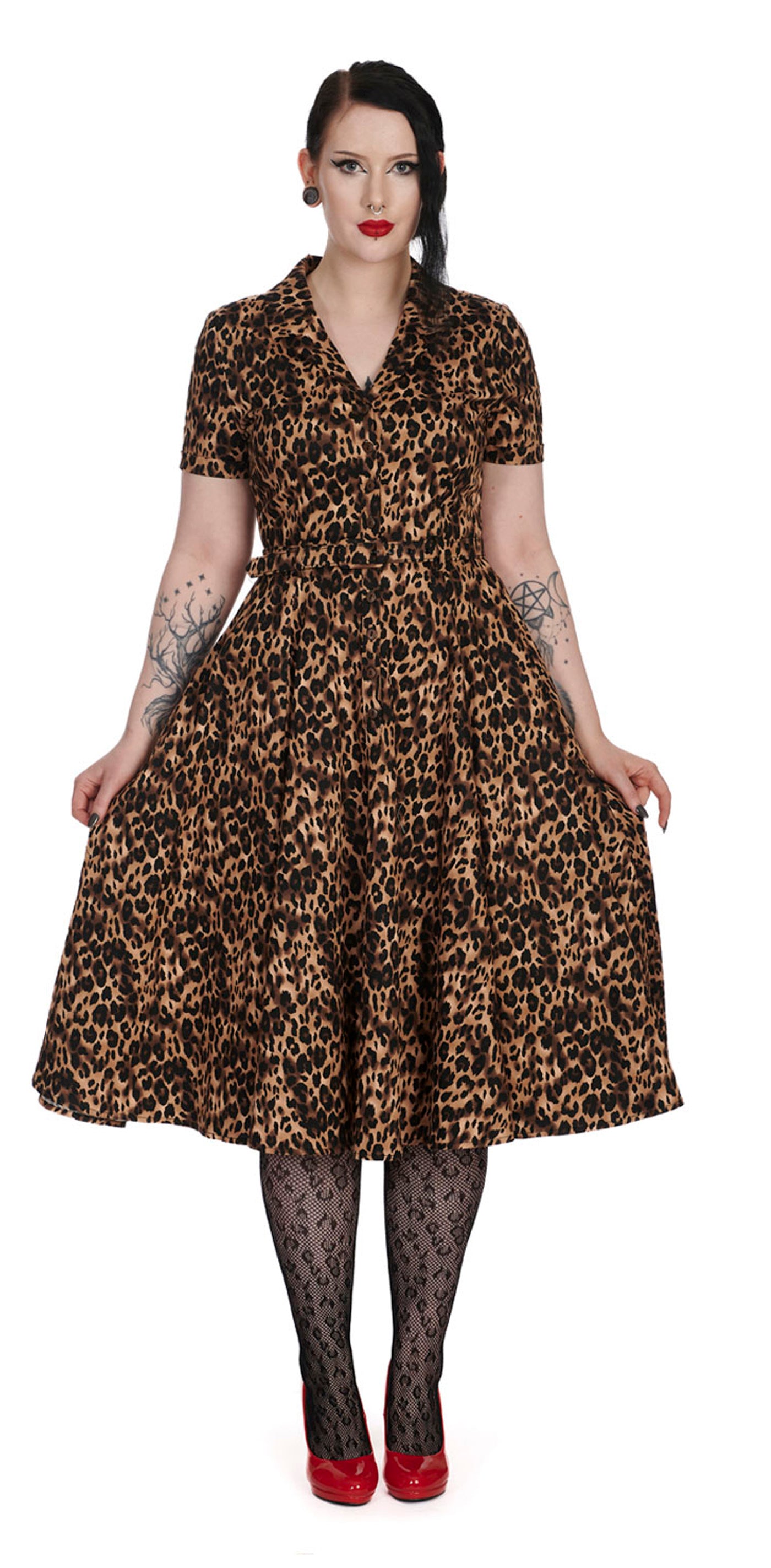 Banned_CHEETAH_LEOPARD_Leo_Vintage_SWING_DRESS_Hemdkleid-_Braun-2