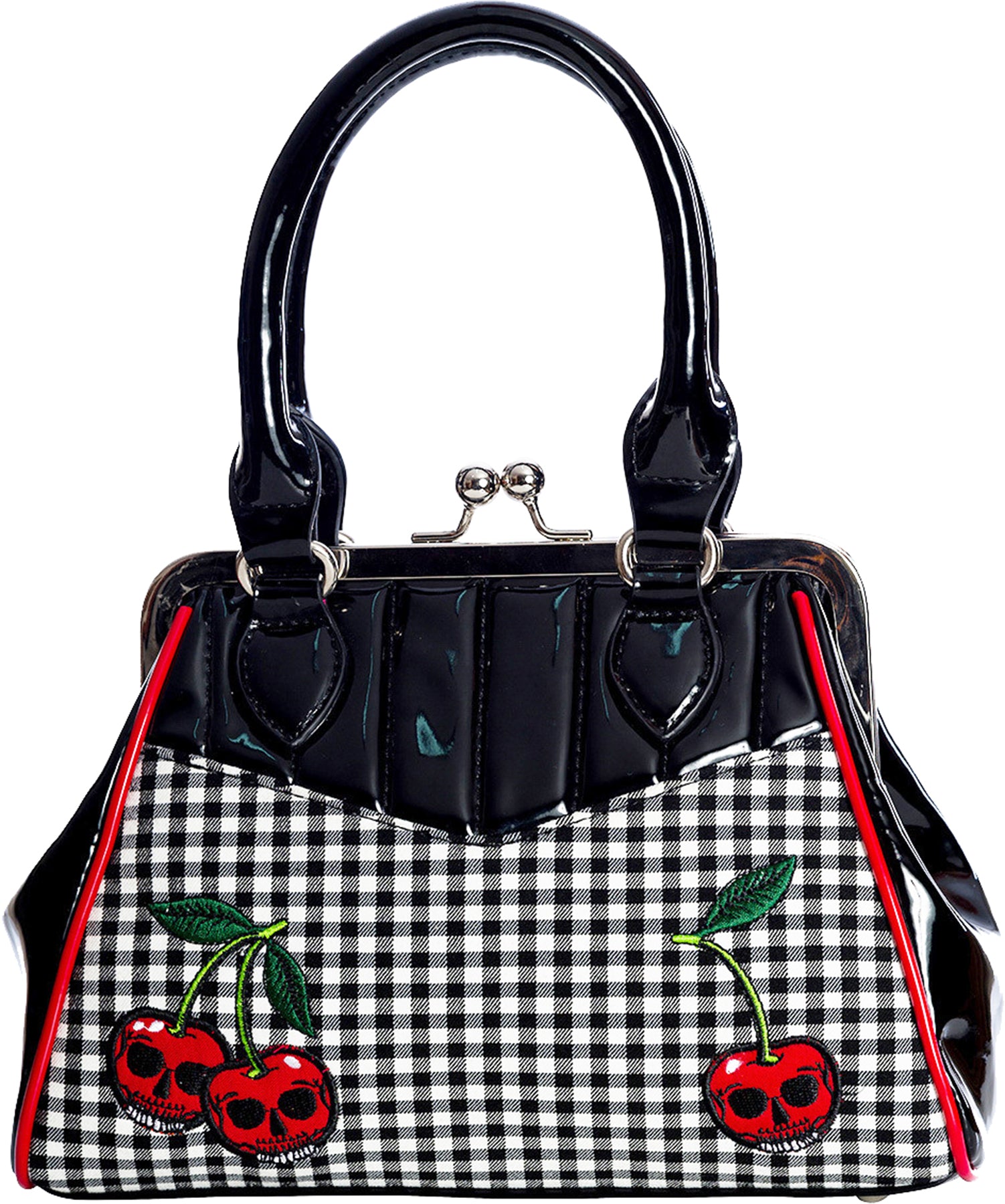 Banned_CHERRY_Kisslock_LACK_Bow_Schleife_Karo_Kirschen_HENKELTASCHE_Bag_killer_kirsche_1_-_Kopie