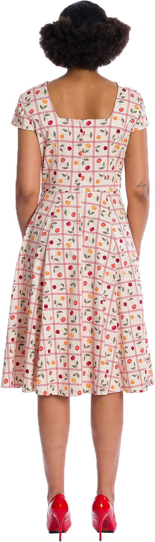 Banned_COUNTRY_CHERRY_Kirschen_KARO_Check_Kurzarm_50s_SWING_DRESS_Kleid_Killer_Kirsche-2