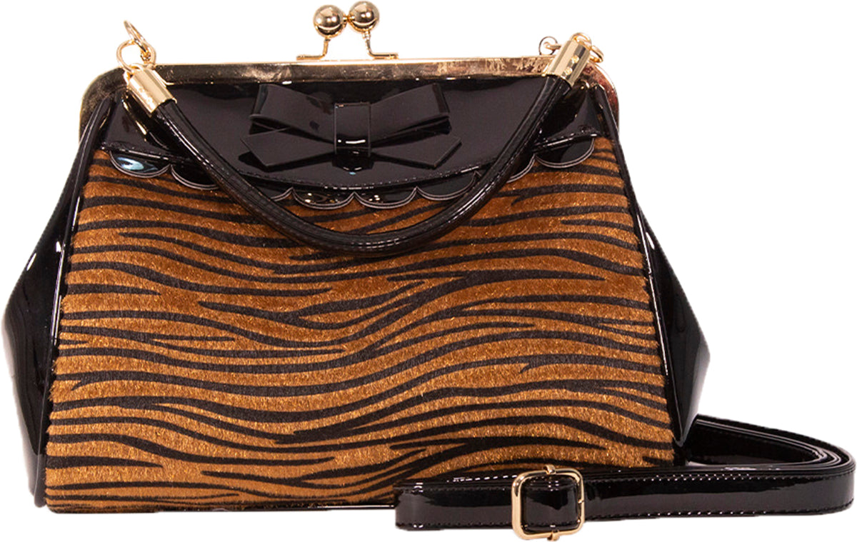Banned_CRAZY_LITTLE_TIGER_Kisslock_FAKE_FUR_Lack_Schleife_TASCHE_Handbag-3FBF6cxrAioRCh