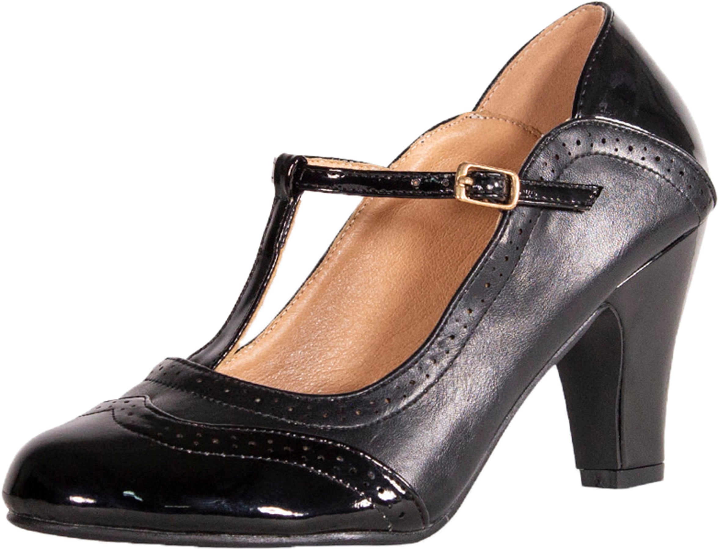 Banned_DIVA_BLUES_Vintage_40s_BROGUE_T-Strap_Pumps_50s_HIGH_HEELS_Schwarz_Killer_Kirsche-1