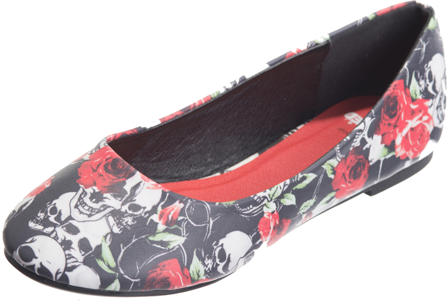 Banned_ELLA_Skull_Totenkopf_Roses_Rosen_BALLERINAS_SchuheGuM74auguRP4F