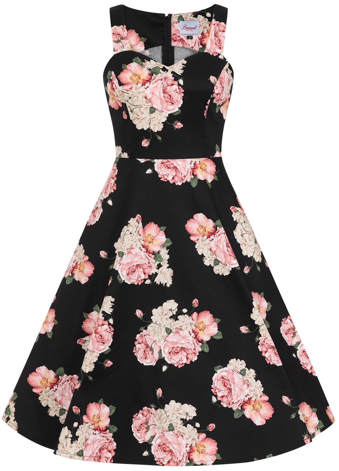 Banned_ENGLISH_ROSE_Vintage_FLORAL_Blumen_TRaeGER_50s_SWING_DRESS_Kleid_killer_kirsche