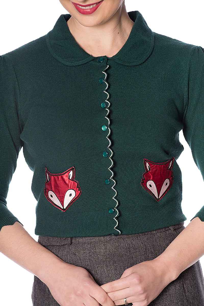 Banned_FOXY_Vintage_FUCHS_Dreiviertelarm_SCALLOPED_CARDIGAN_Strickjacke_Gruen-2