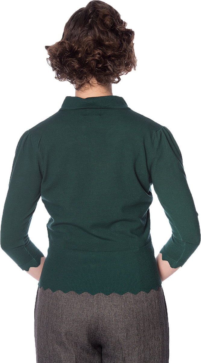 Banned_FOXY_Vintage_FUCHS_Dreiviertelarm_SCALLOPED_CARDIGAN_Strickjacke_Gruen-3