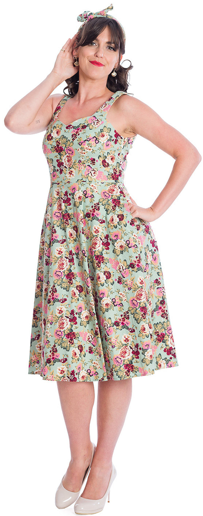 Banned_GARDEN_GREEN_Vintage_FLOWERS_Retro_TRaeGER_SWING_Dress_KLEID_killer_kirsche_4