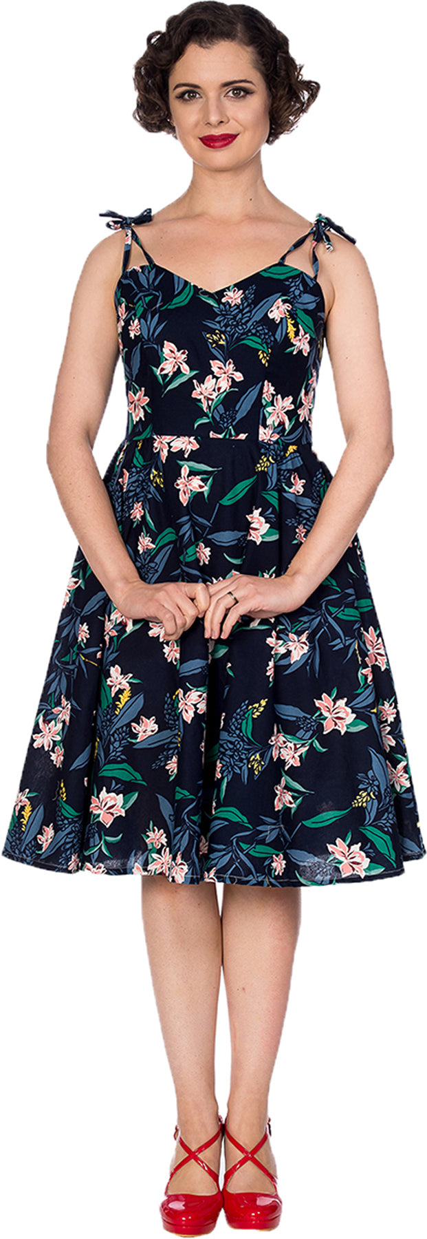 Banned_GARDEN_PARTY_Vintage_FLORAL_Blumen_SWING_Dress_KLEID_killer_kirsche