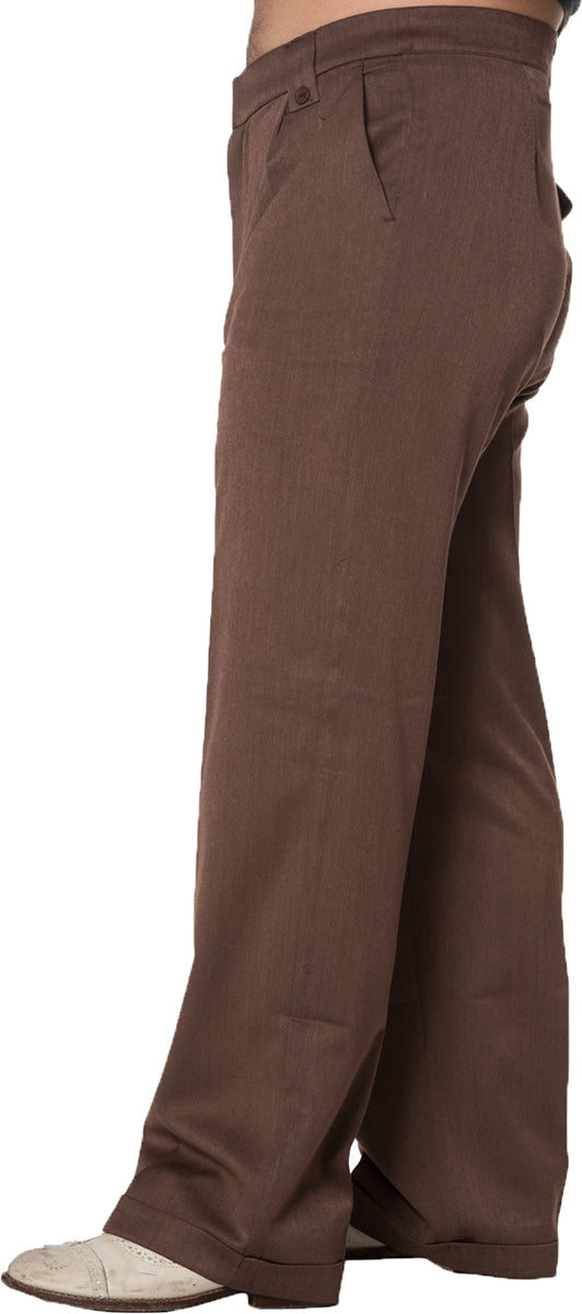 Banned_GET_IN_LINE_Spitzbundhose_HOCHBUND_Retro_TROUSERS_Hose_Braun-4
