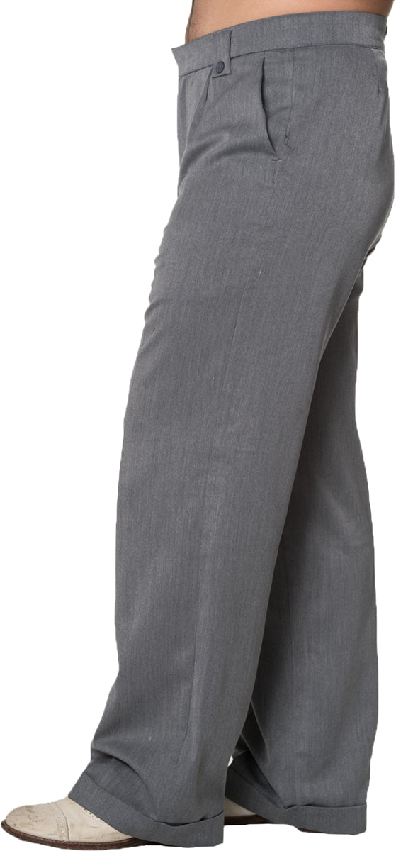 Banned_GET_IN_LINE_Spitzbundhose_HOCHBUND_Retro_TROUSERS_Hose_Grau-3