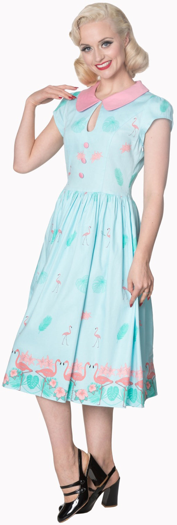 Banned_GOING_MY_WAY_Vintage_FLAMINGO_50s_SWING_DRESS_Kleid_killer_kirsche_3