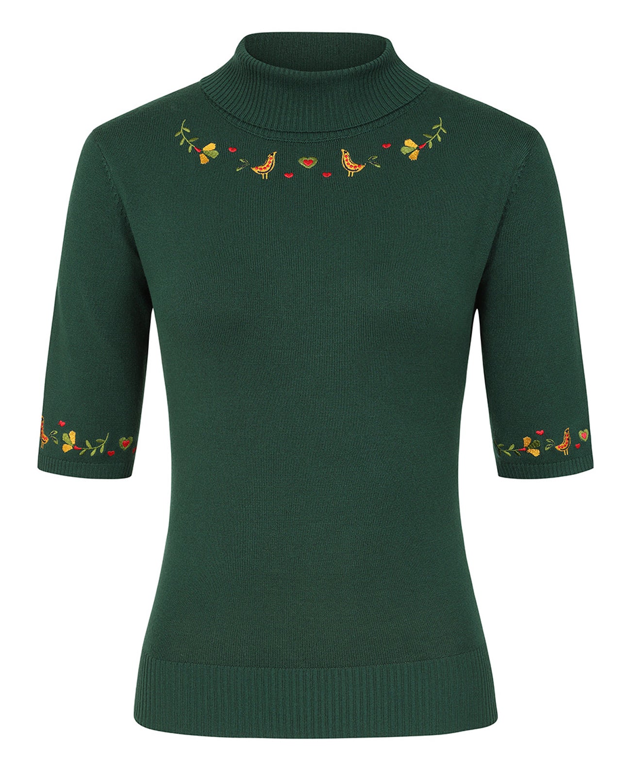 Banned_GREEN_SCANDI_Vintage_Polo_Neck_Stickerei_Oberteil_JUMPER_Pullover_-_Dunkelgruen-1ZklN8pr2djkGB
