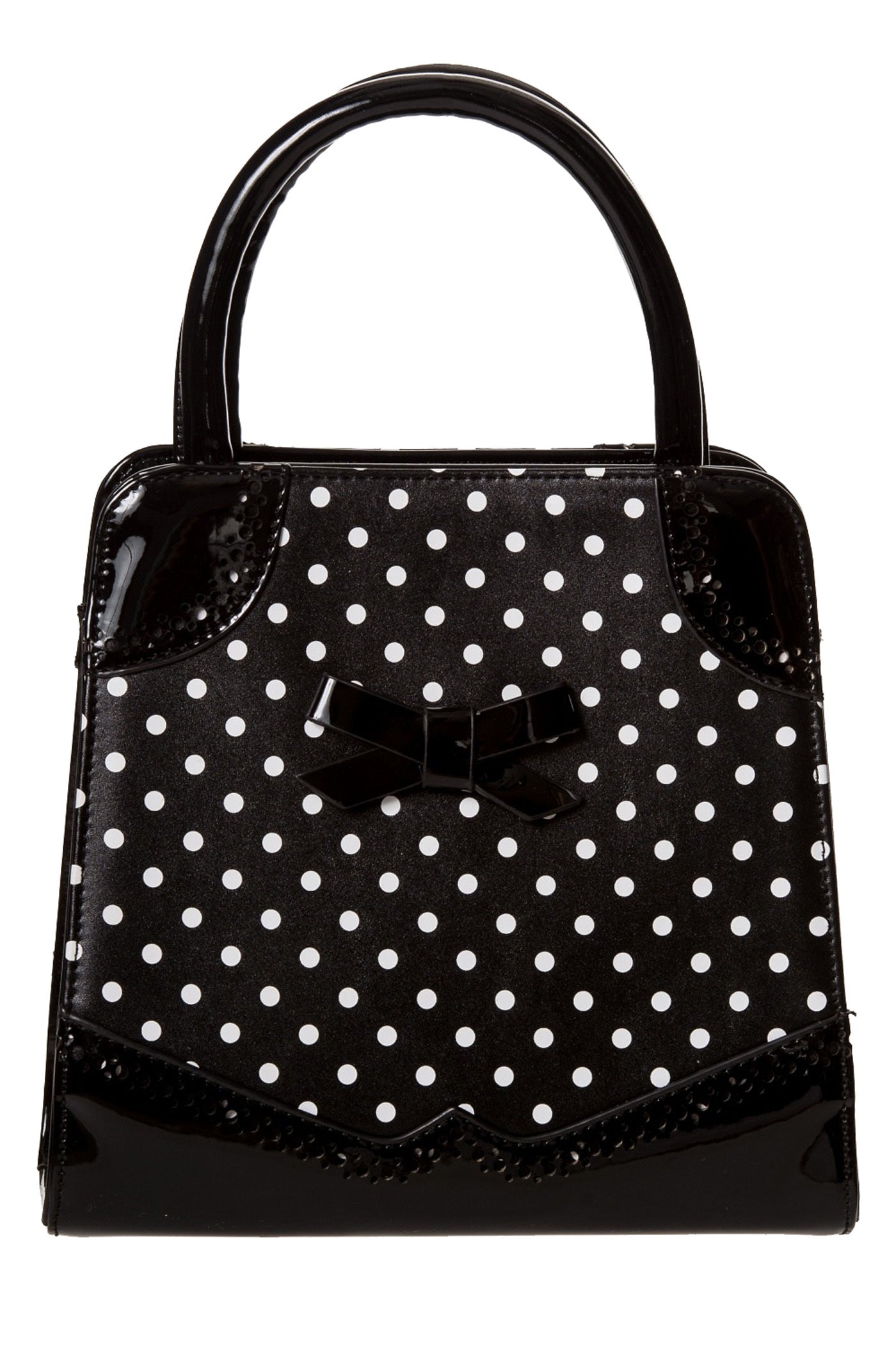 Banned_HANDS_OFF_MY_POLKA_Vintage_Retro_Punkte_HENKELTASCHE__Handbag_Schwarz-1