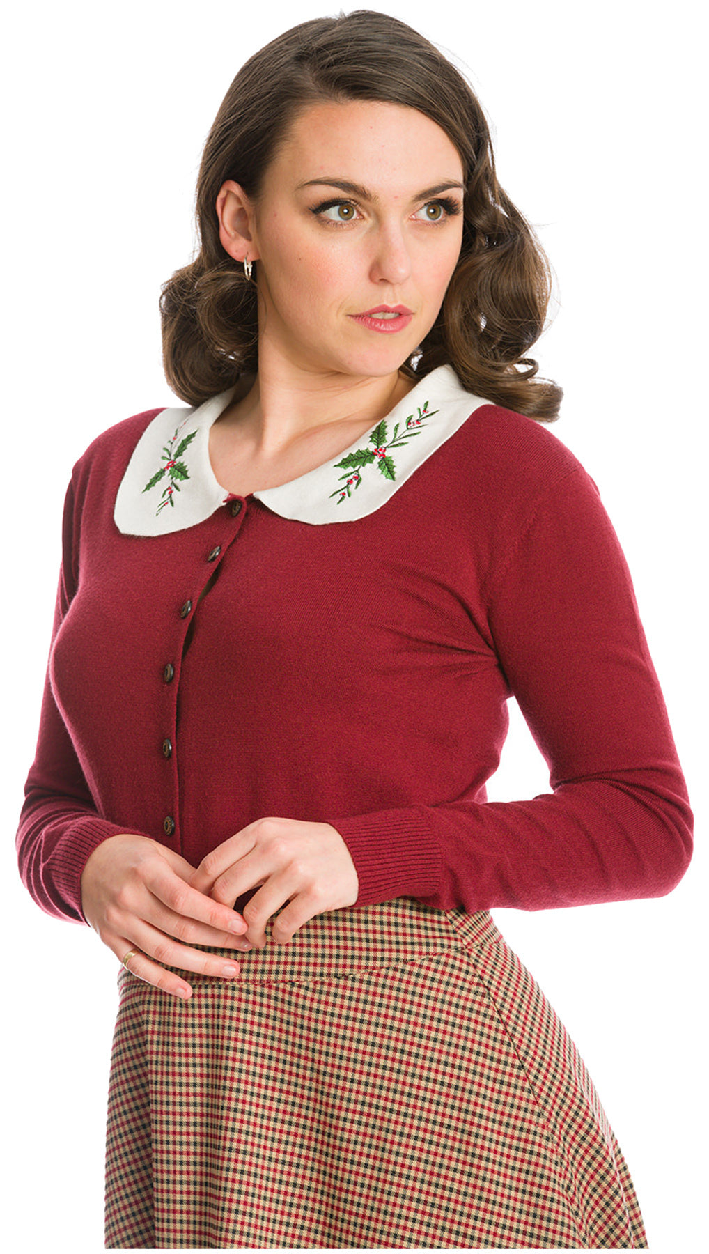 Banned_HAPPY_HOLLY_BERRY_Bubikragen_Stickerei_CARDIGAN_Strickjacke_Weinrot_killer_kirsche_1I3RVqX7tDH2NI