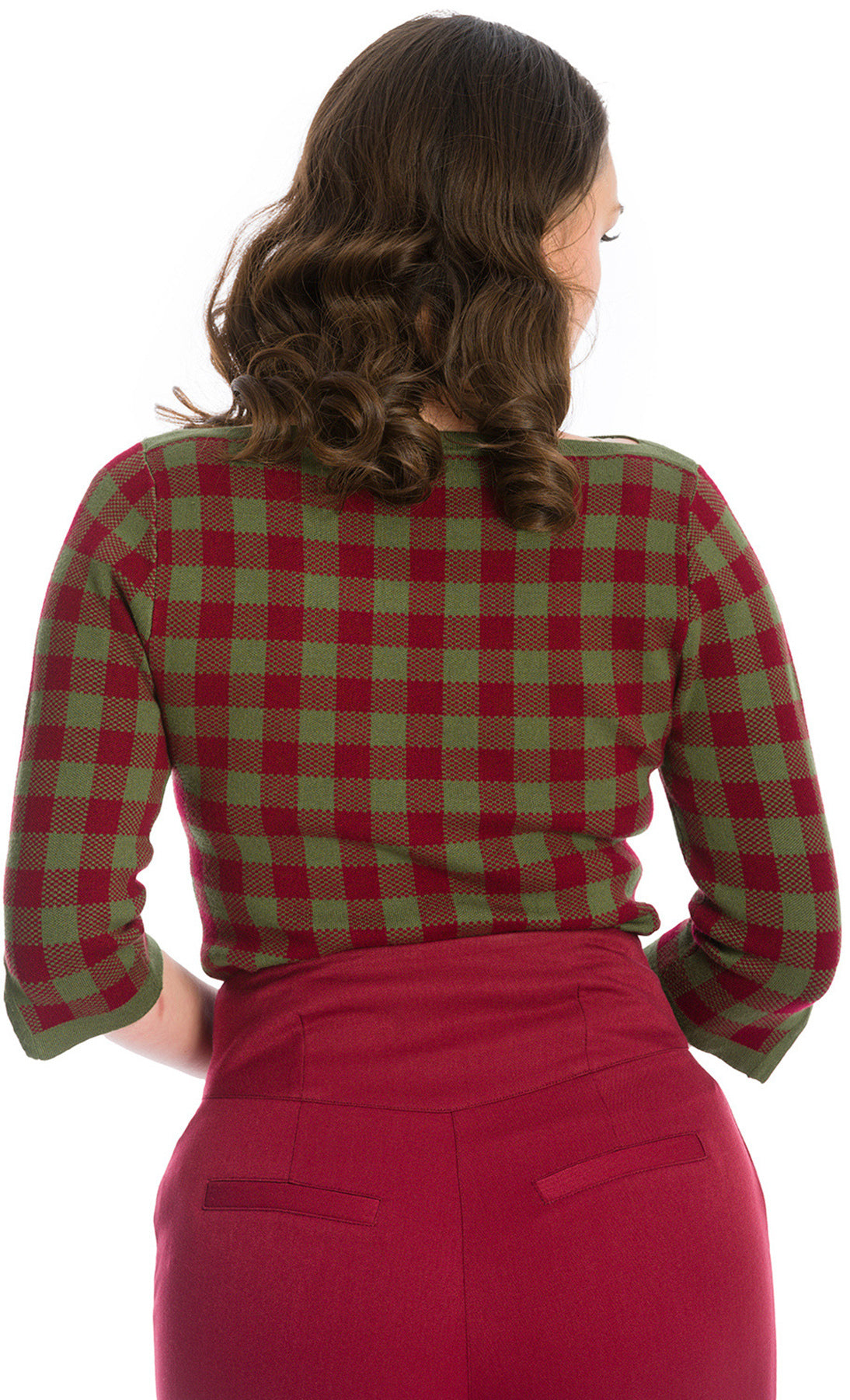 Banned_HOUNDSTOOTH_Retro_CHECK_Karo_U-Boot_dreiviertel_Arm_JUMPER_Pullover_Oliv_killer_kirsche_32kXk5KqQaCJq8