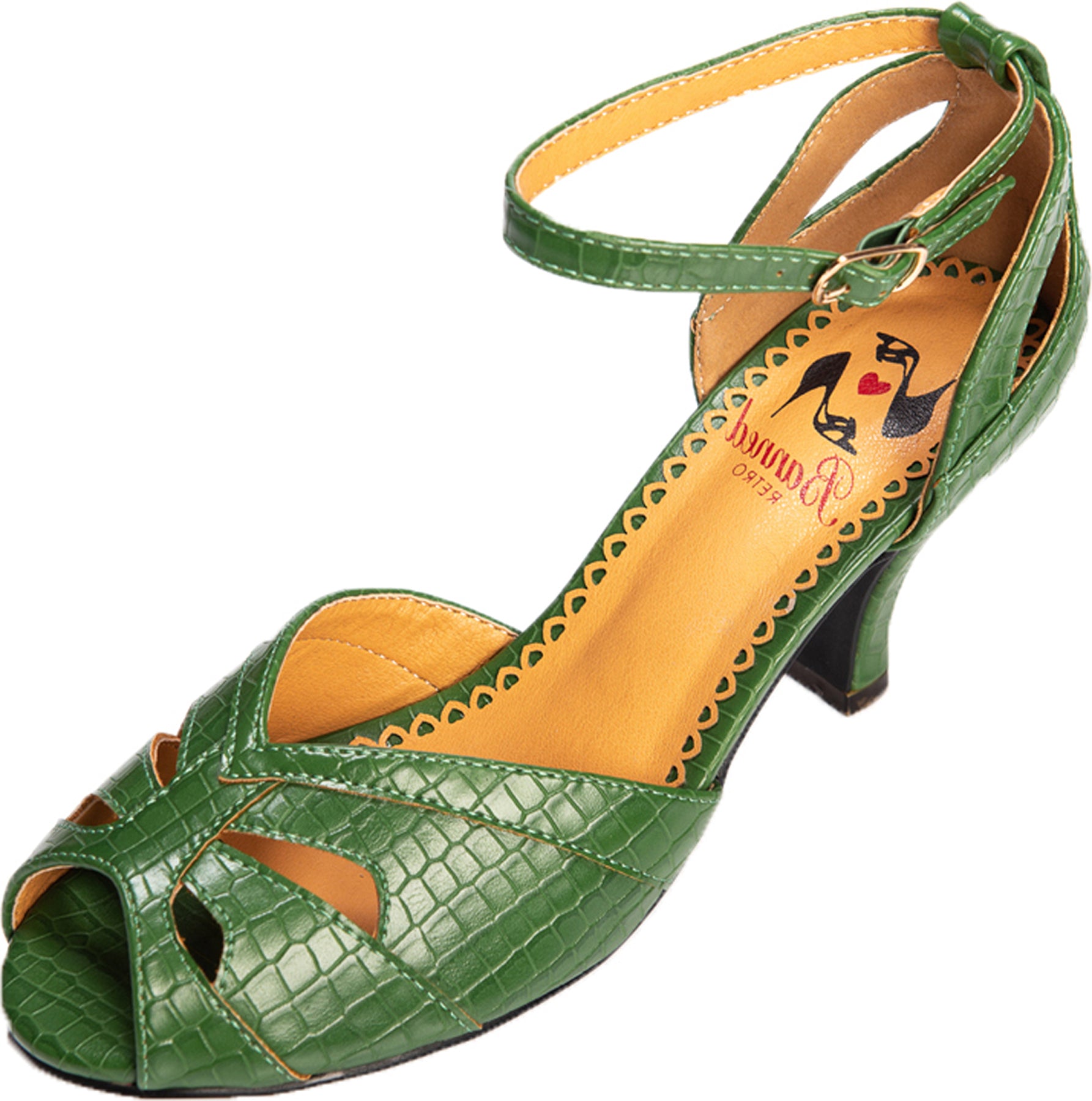 Banned_INDISCREET_Riemchen_PEEPTOE_Snake_Pumps_High_Heels_Gruen_killer_kirsche94VyVQJFrkMc2