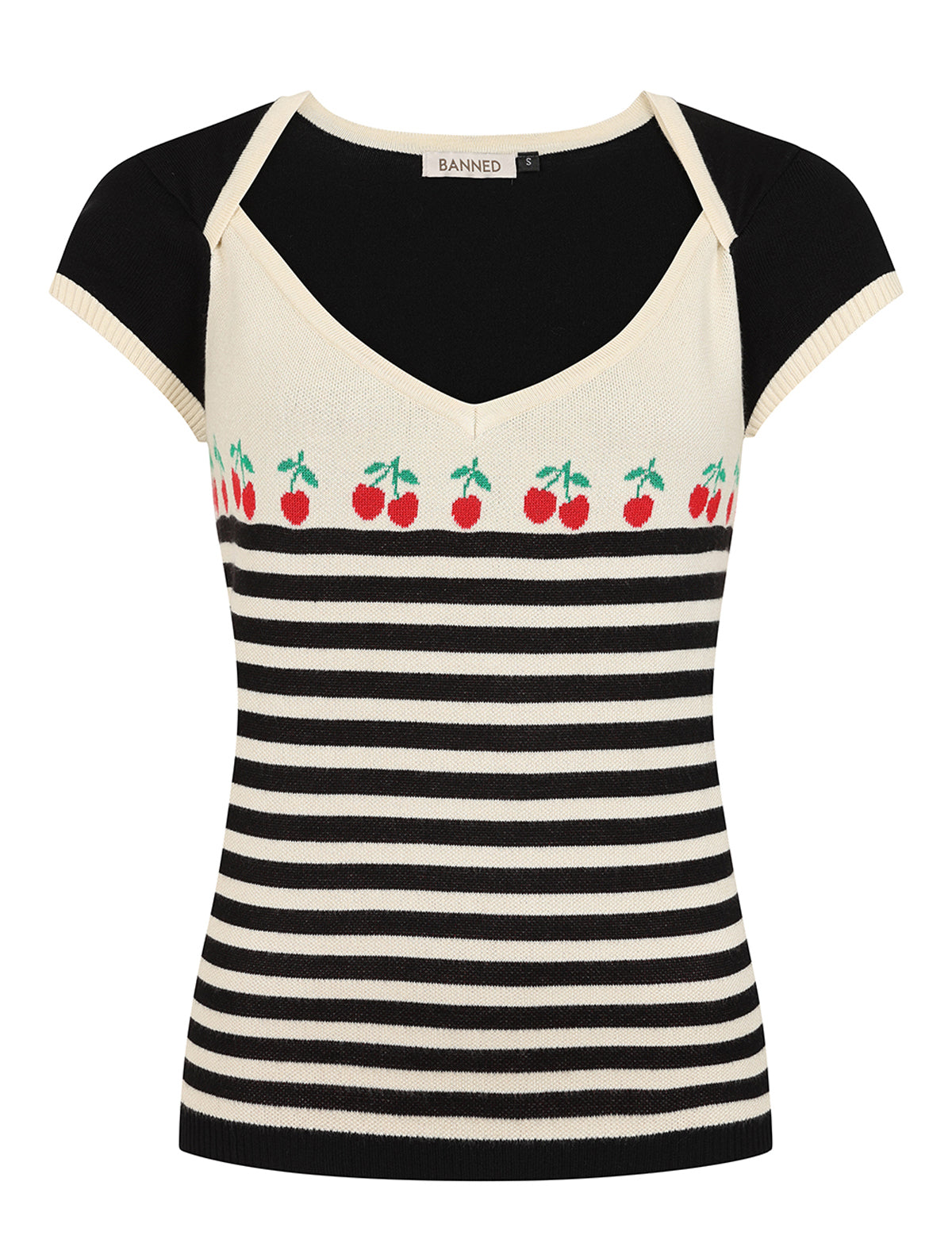 Banned_JOSIE_CHERRIES_Retro_Streifen_Kirschen_Vintage_Oberteil_JUMPER_Pullover-1