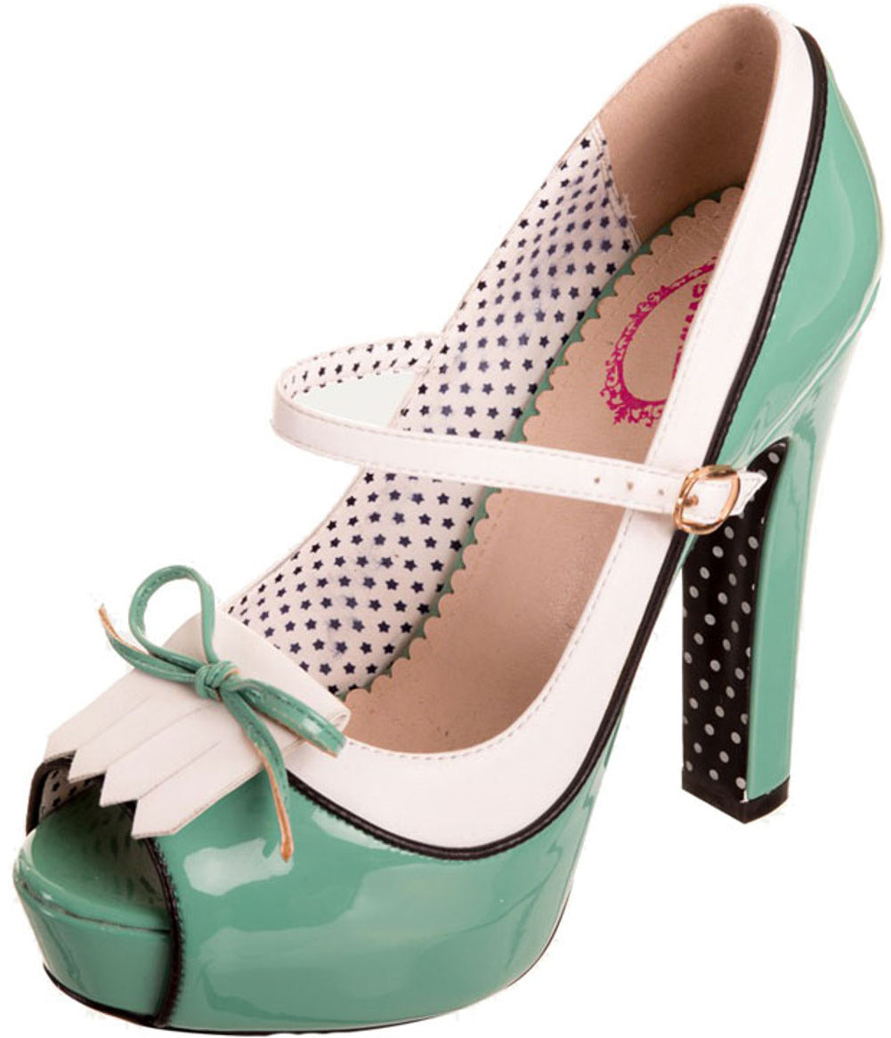 Banned_JUNE_Bow_PEEP_TOES_Riemchen_Platform_HIGH_HEELS_-_Mint