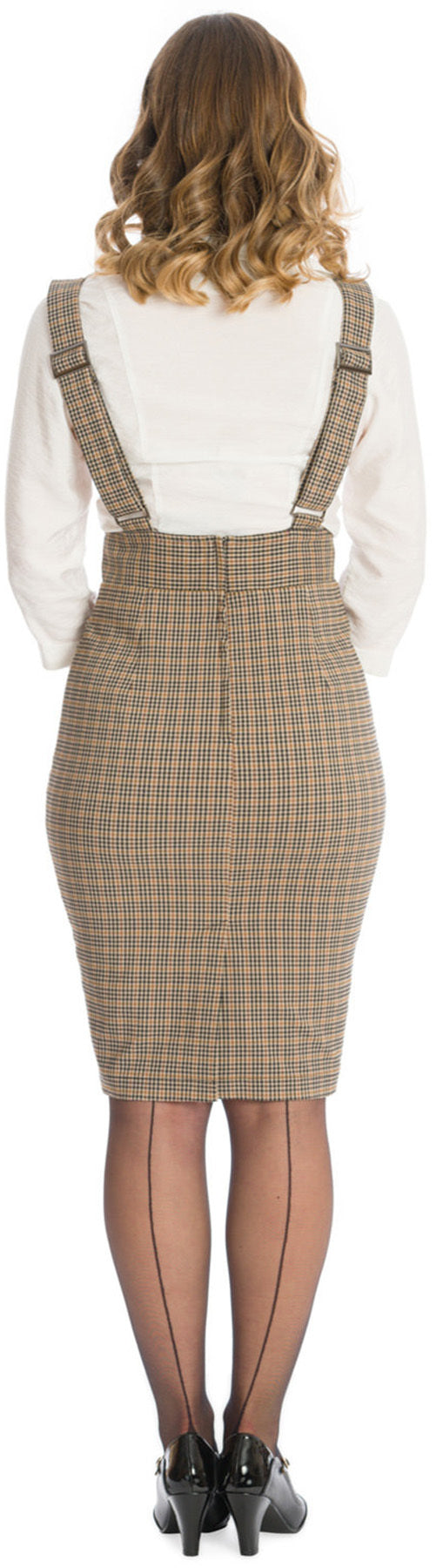 Banned_LADY_CHECK_High_Waist_Suspenders_PENCIL_SKIRT_Bleistiftrock_killer_kirsche_4