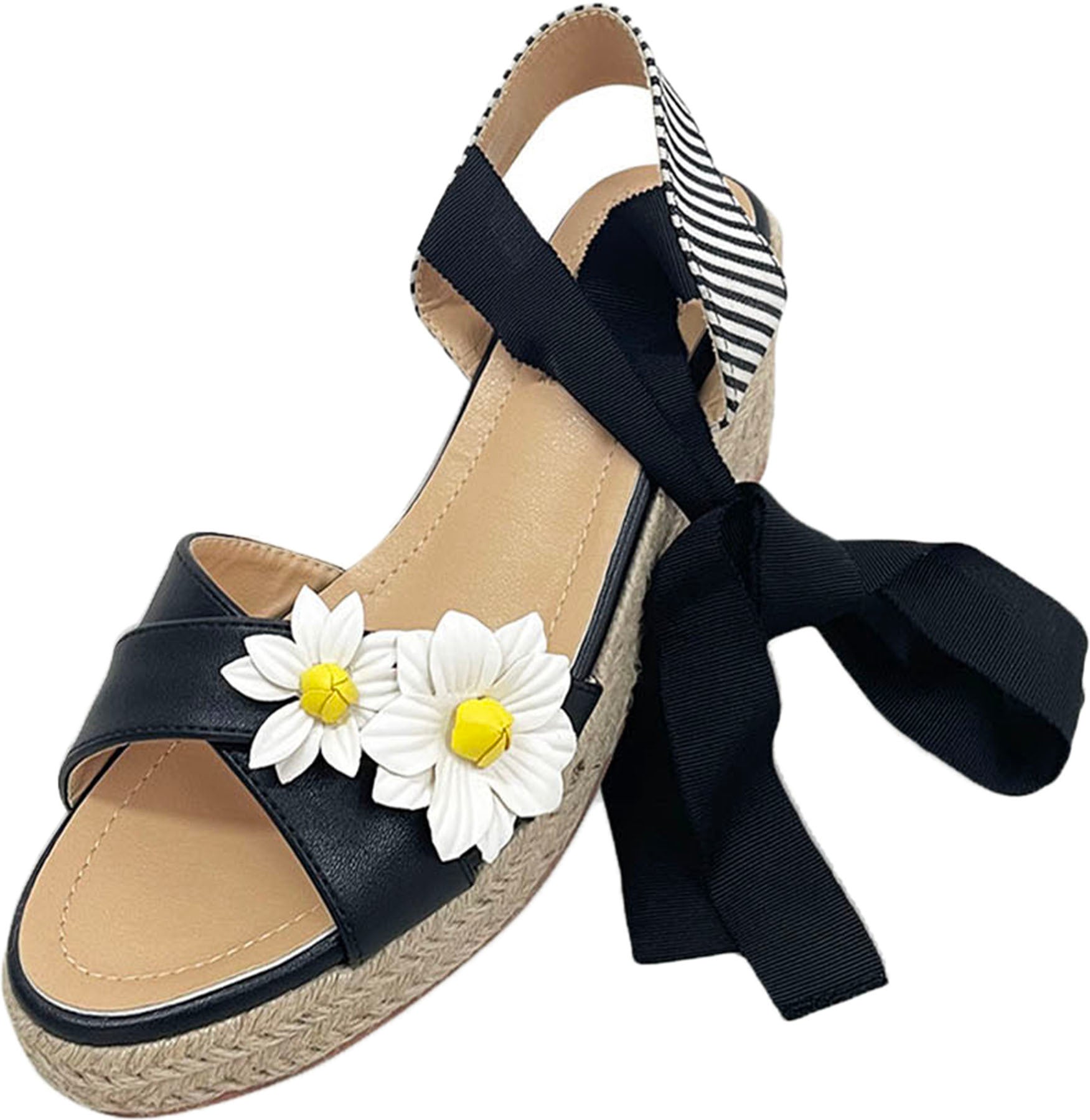 Banned_LADY_DAISY_Retro_FLOWER_Stripes_Riemchen_Sandalen_WEDGES_-_Schwarz_Killer_Kirsche-1