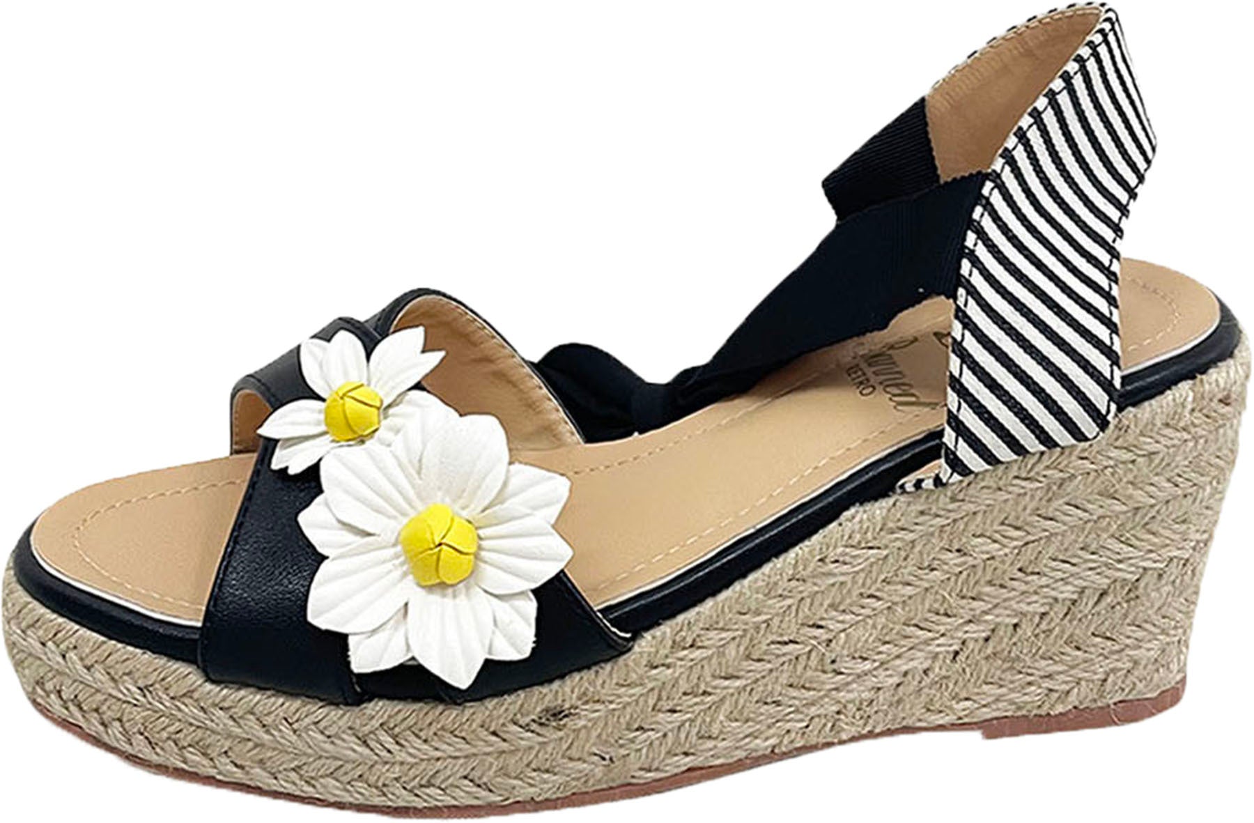Banned_LADY_DAISY_Retro_FLOWER_Stripes_Riemchen_Sandalen_WEDGES_-_Schwarz_Killer_Kirsche-2